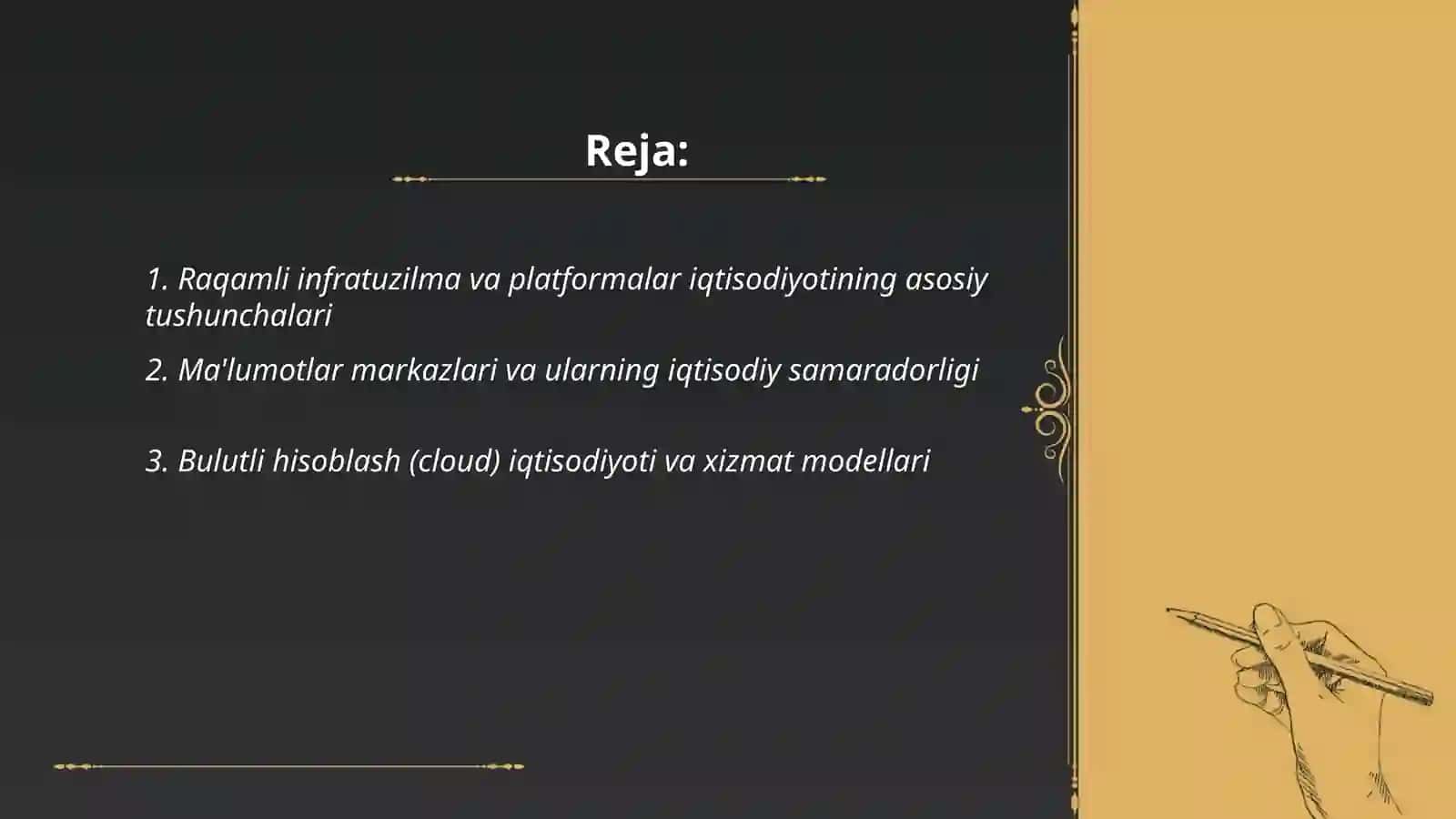 Raqamli infratuzilma va platformalar iqtisodiyoti 2