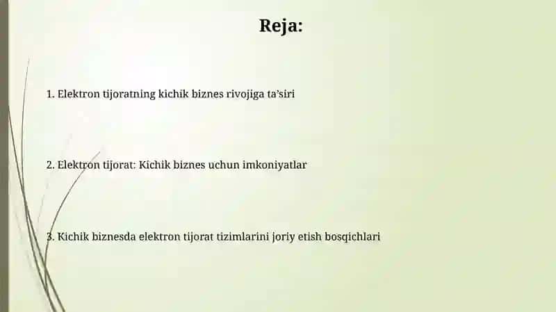 Kichik biznes va xusisy tadbirkorlikda elektron tijorat tizimlarini o’rni 2