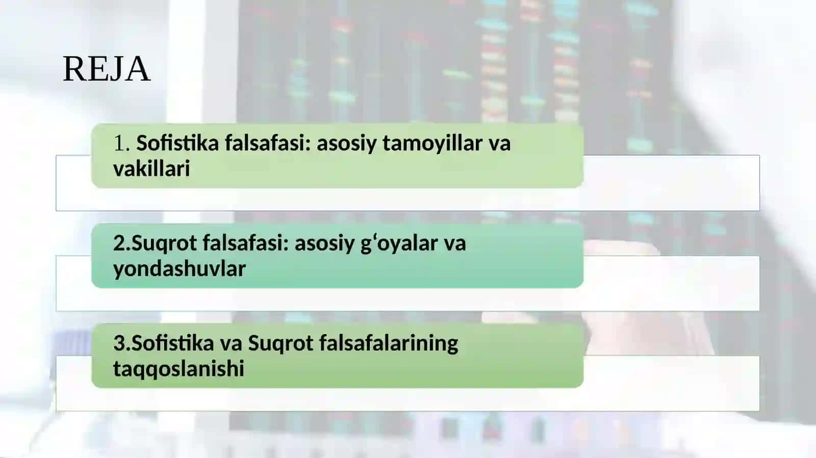 Sofistika va Suqrot falsafasining muhimjihatlari 2