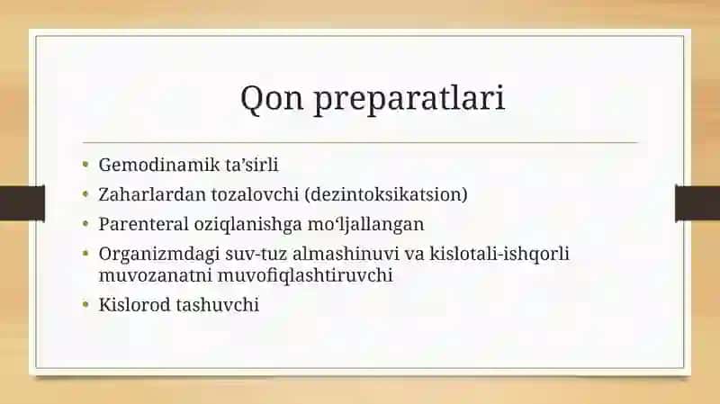Qonpreparatlari 2
