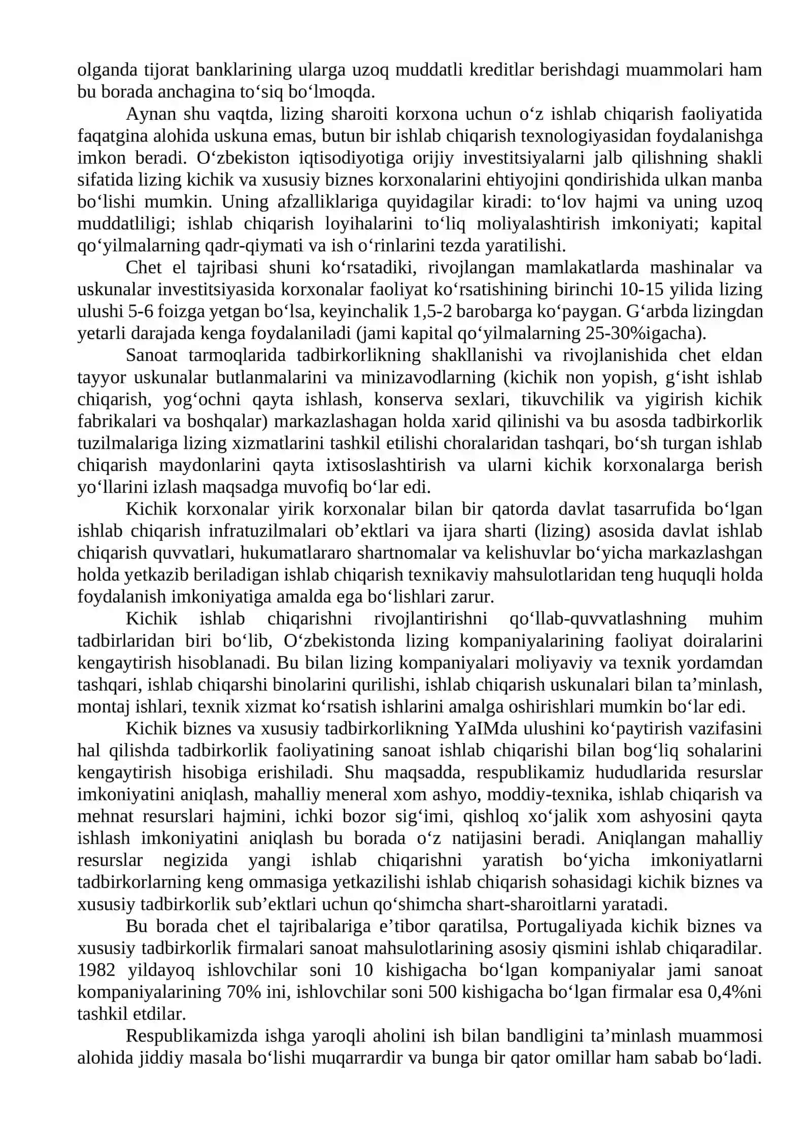 Kichik biznes va xususiy tadbirkorlikni rivojlantirishni iqtisodiy rag‘batlantirish yo‘llari 2