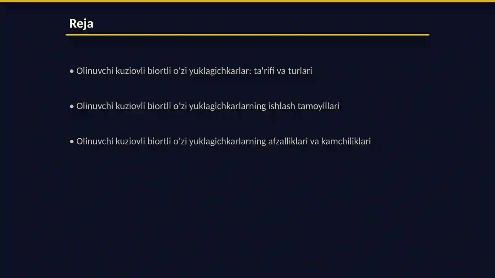 Olinuvchi kuziovli biortli oʻzi yuklagichkar 2