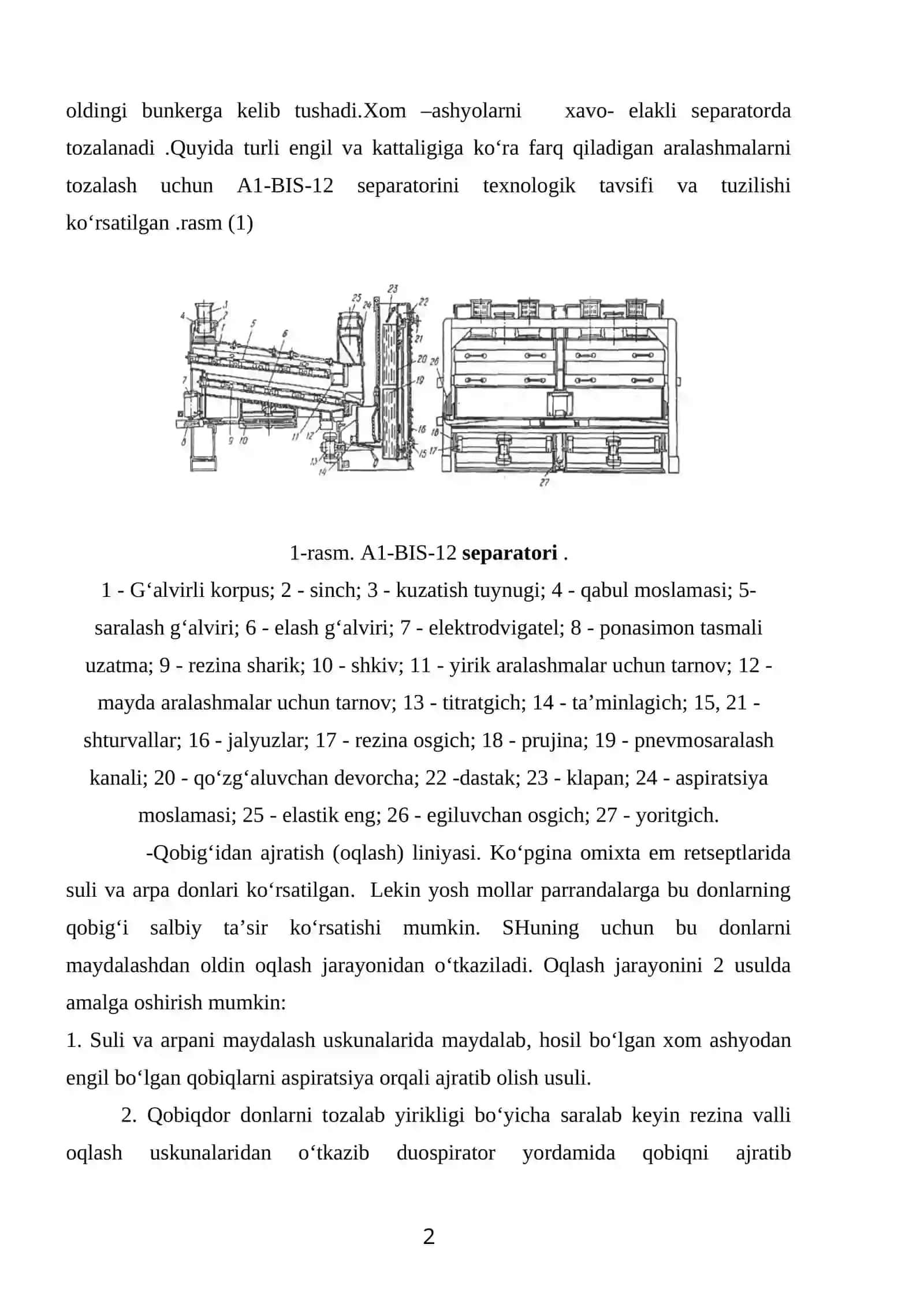 Omixta em zavodlarida omixta em komponentlarini qayta ishlashga tayyorlashning nazariy asoslari 2