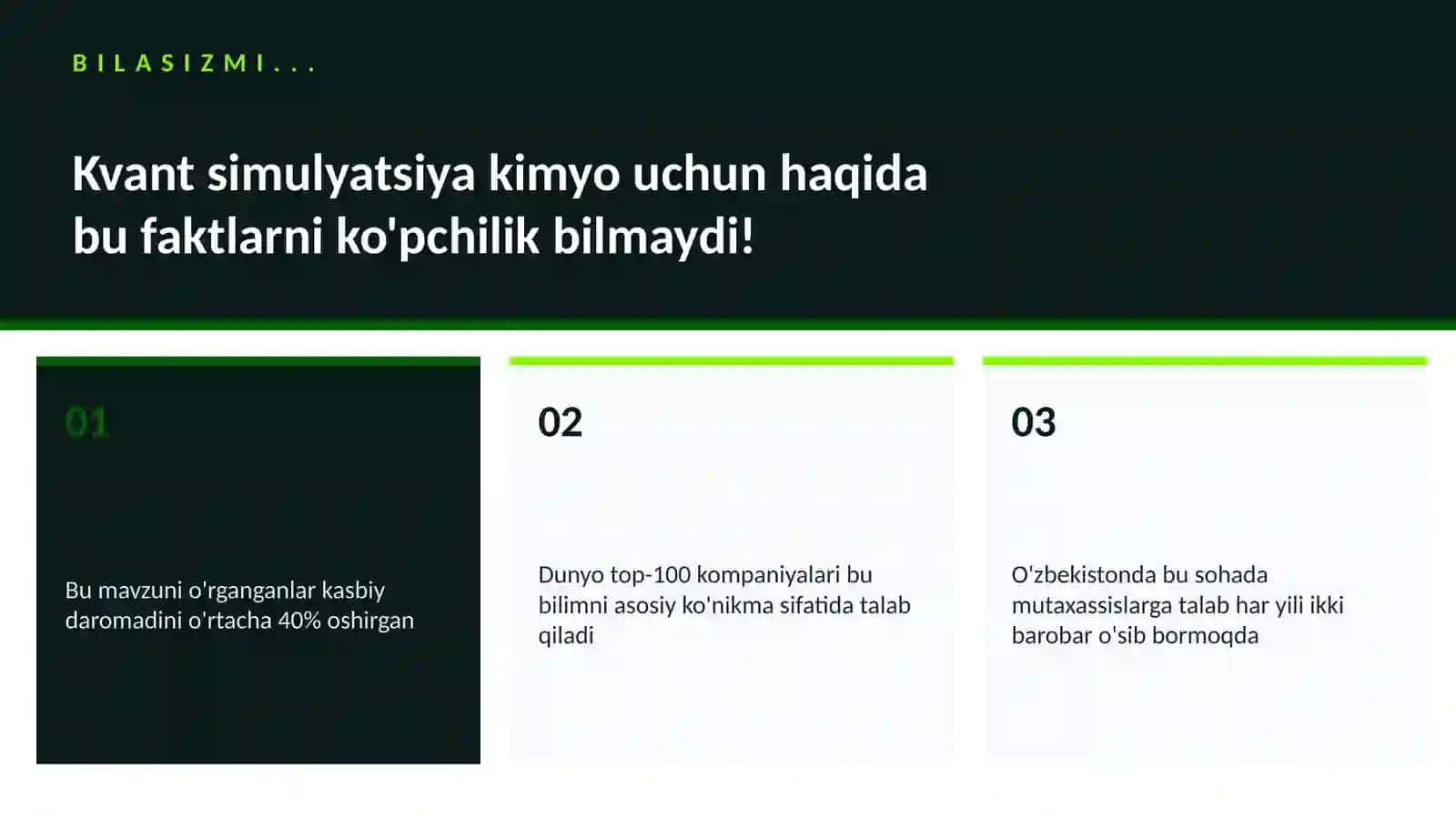 Kvant simulyatsiya kimyo uchun 2