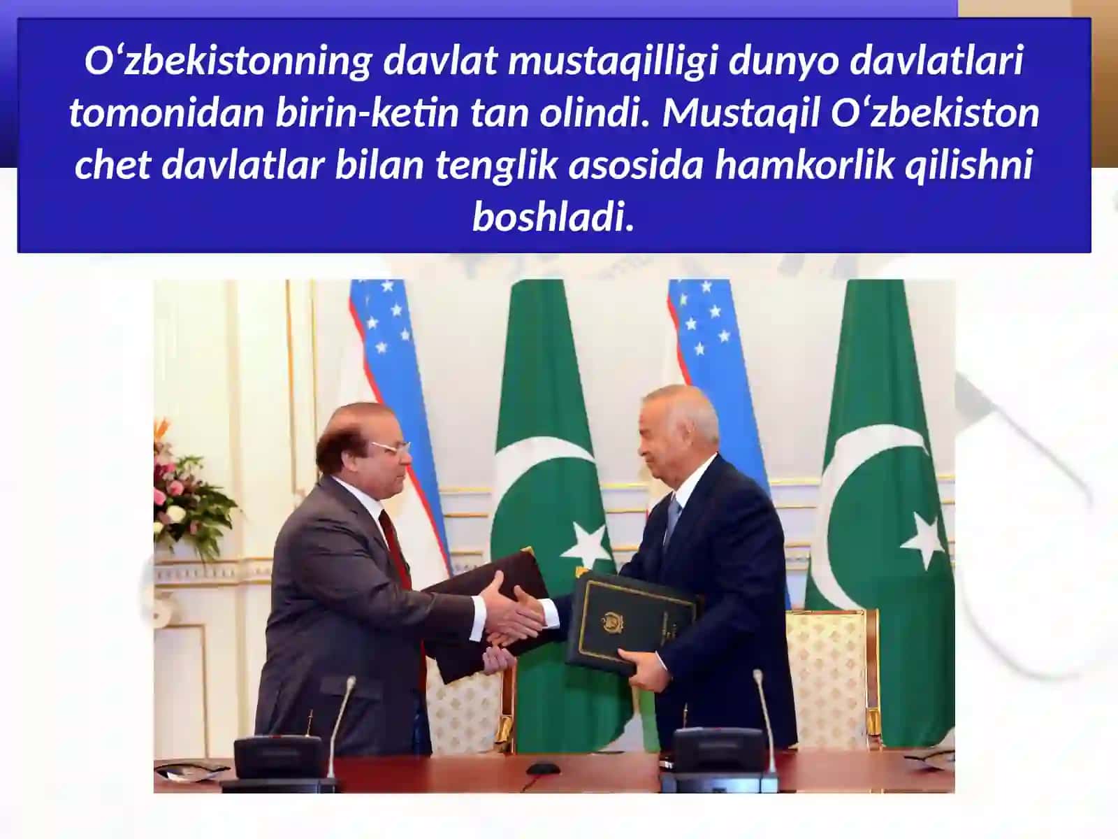 O‘zbekiston  va  jahon 2