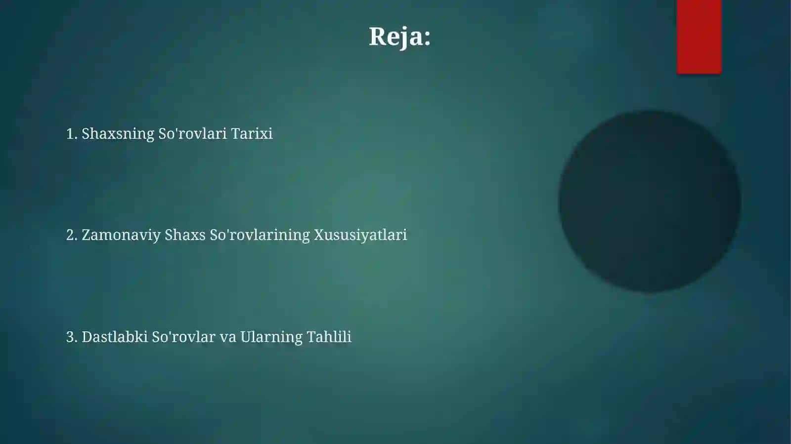 Shaxs So'rovnoasi Tarixi 2