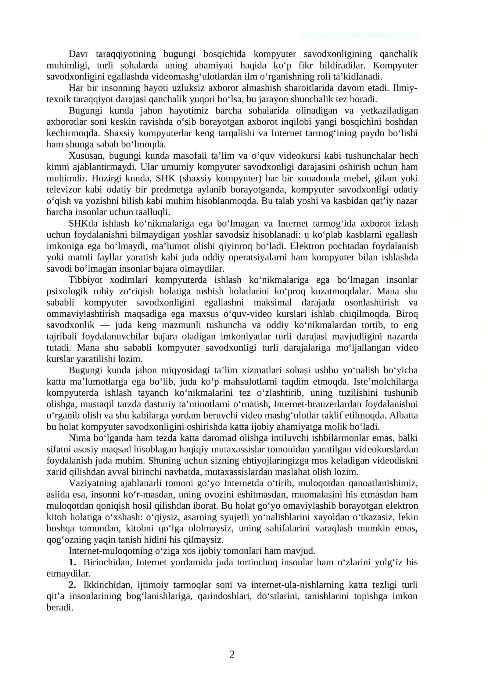Internet muloqot vositasi 2