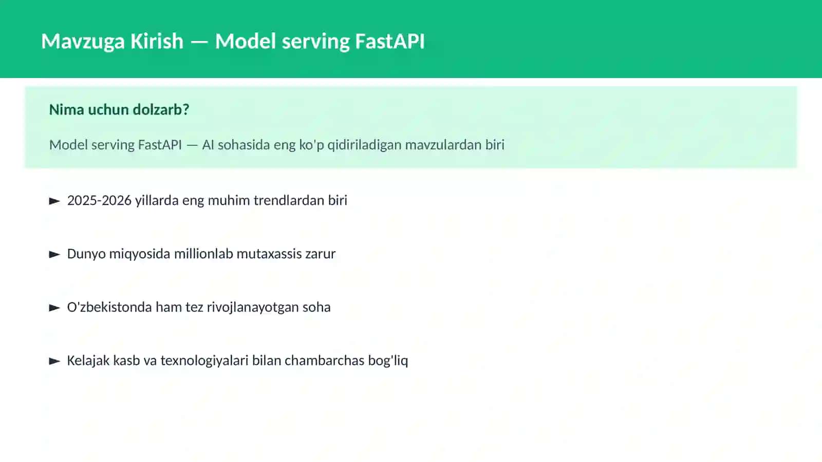 Model serving FastAPI 2