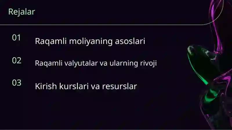 Raqamli moliya faniga kirish 2