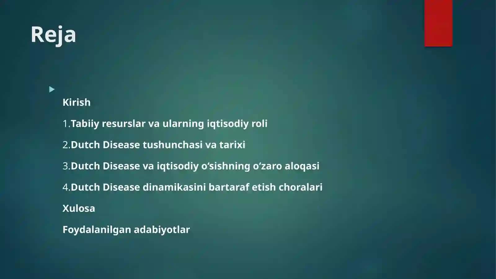 Iqtisodiyo‘sishvatabiiyresurslar(Dutch Diseasedinamika) 2