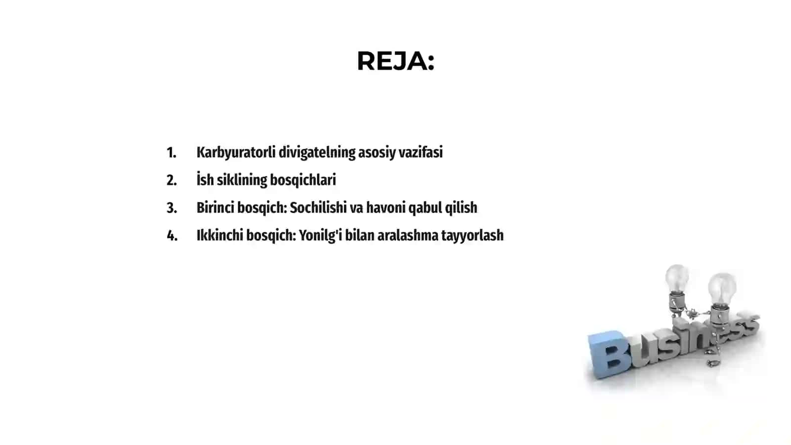 Karbyuratorli divigatelning ish sikli 2