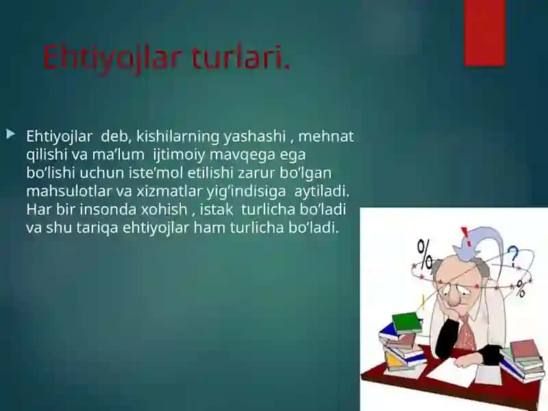 Ehtiyojlar turlari 2