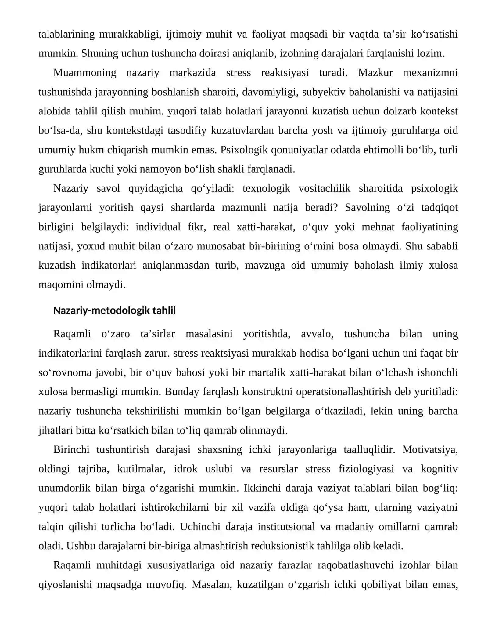 STRESS FIZIOLOGIYASI VA KOGNITIV UNUMDORLIKNING RAQAMLI MUHITDAGI XUSUSIYATLARI 2