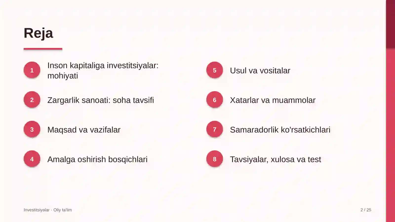 zargarlik sanoatida inson kapitaliga investitsiyalar 2556 2