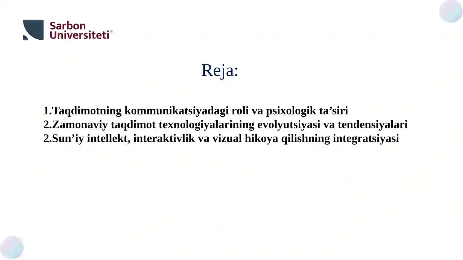 Zamonaviy taqdimot texnologiyalariningevolyutsiyasi va tendensiyalari 2