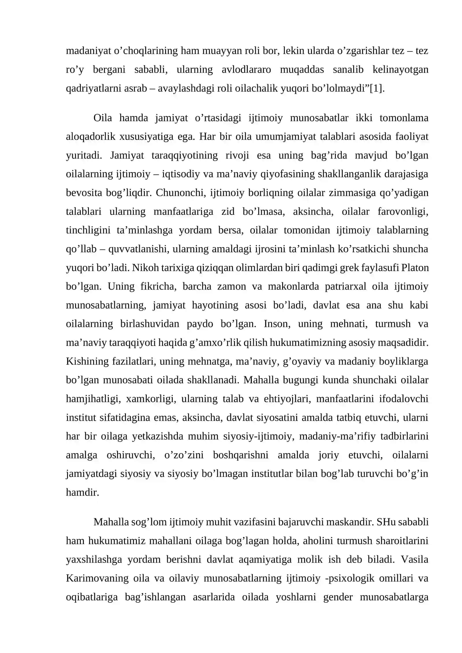 Oilaning ijtimoiy taraqqiyotdagi o'rni va oila mustahkamligini ta’minlash omillari 2
