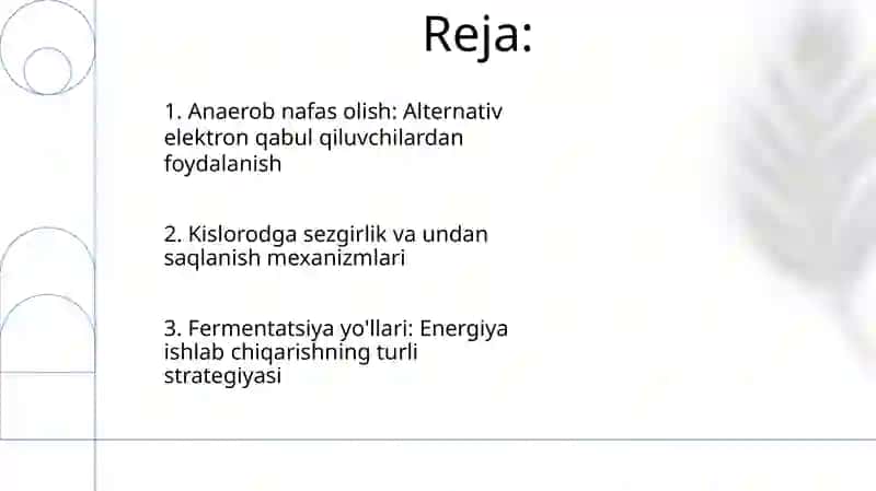 Anaerob mikroorganizmlarning kisloroddan foydalanish yollari 2