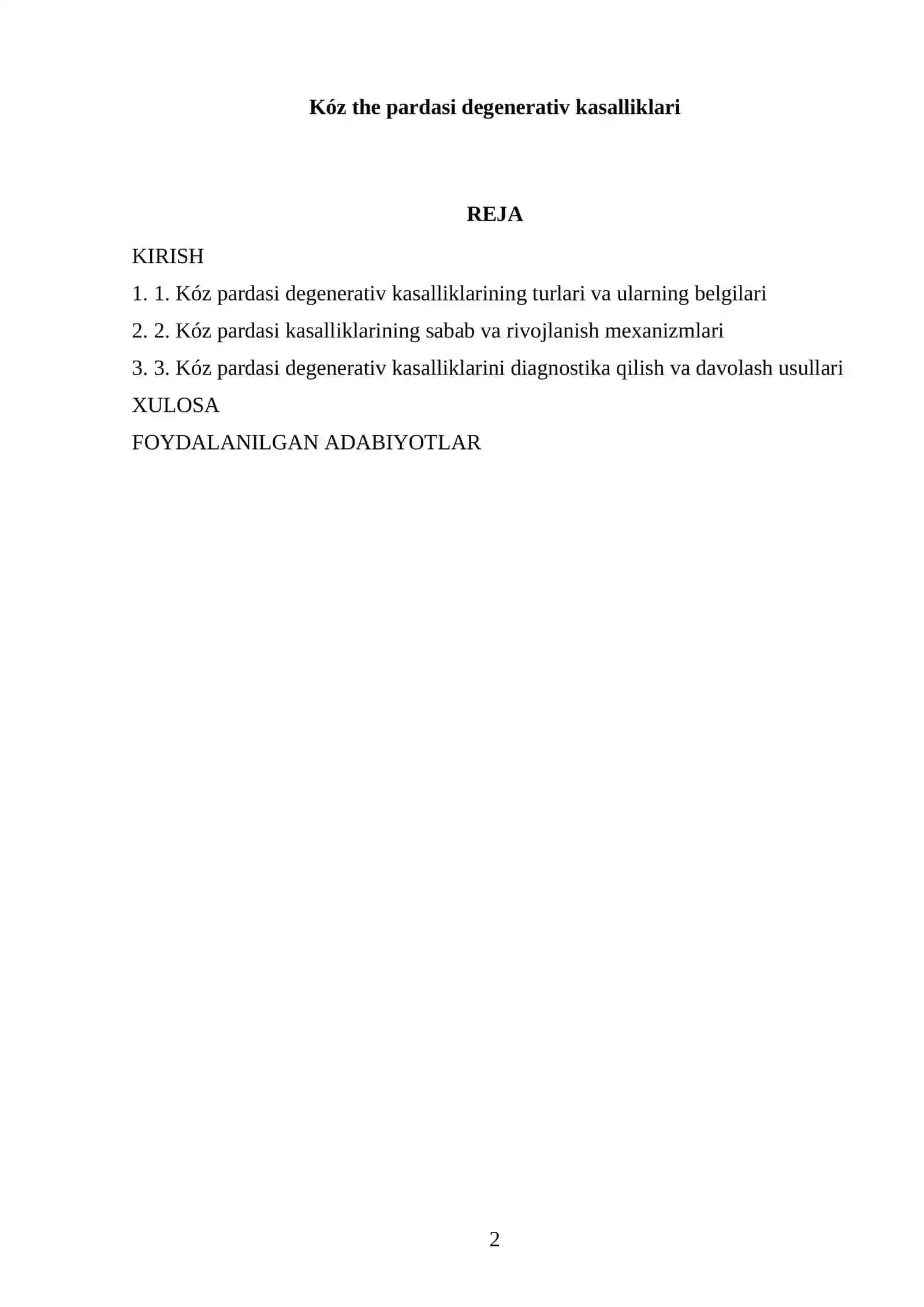 Kóz the pardasi degenerativ kasalliklari 2