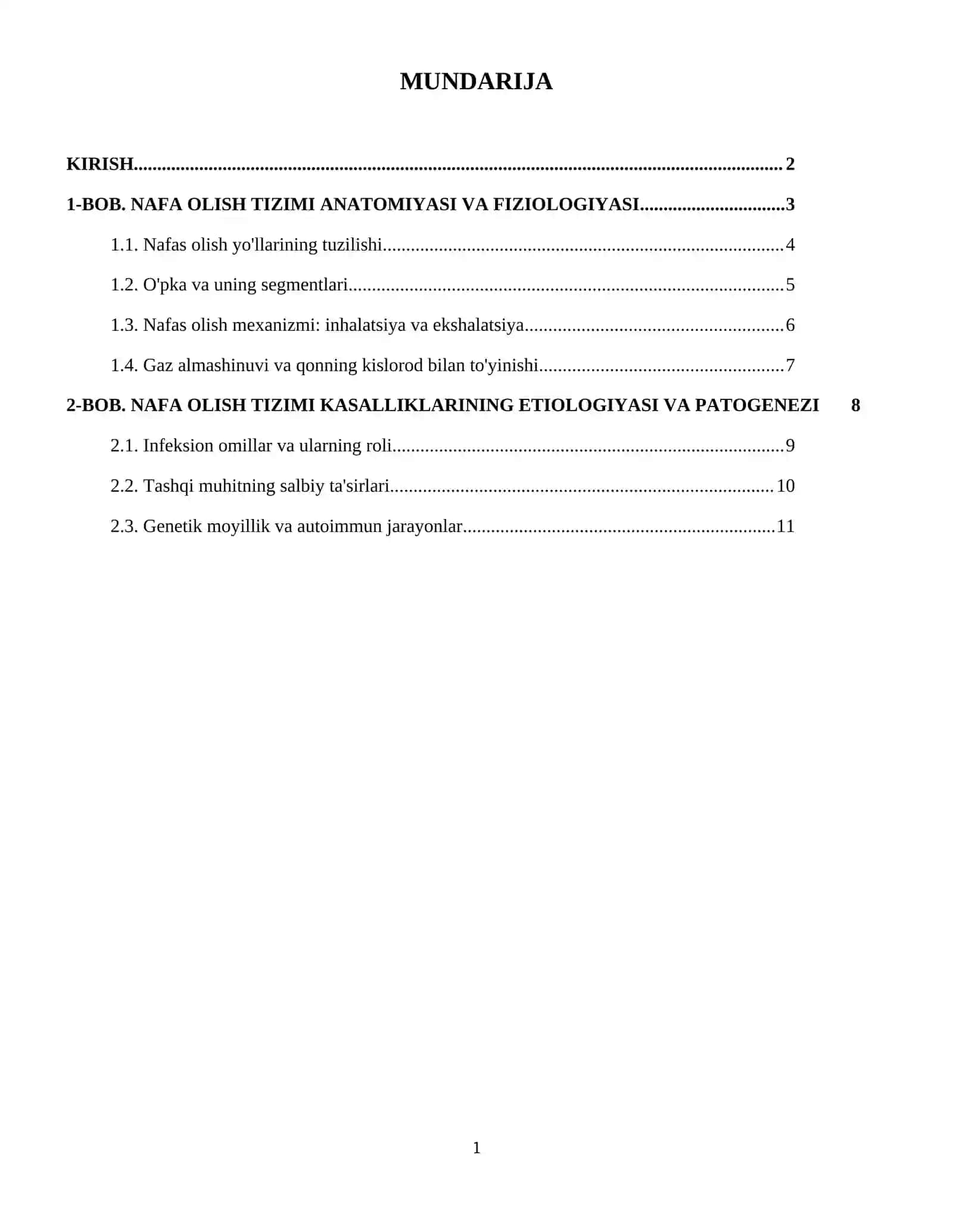 Nafas olish tizimi 2