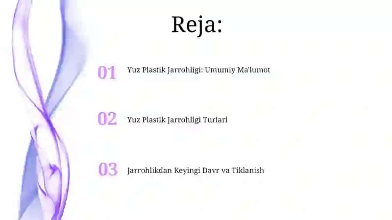 Yuz jag' xirurgiyasi 2