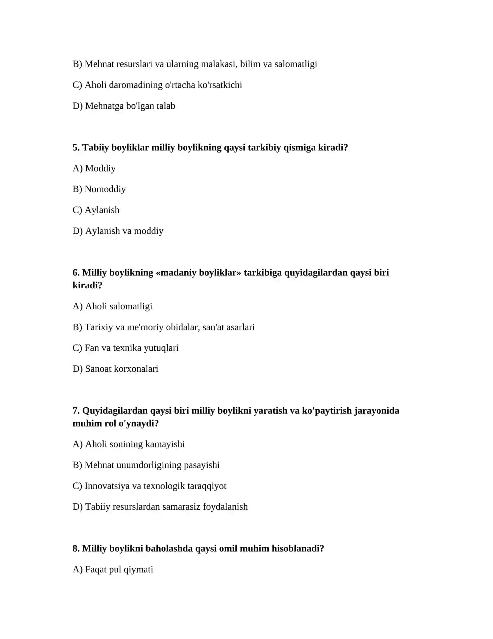 Milliy boylik va uning tarkibiy qismlari 2