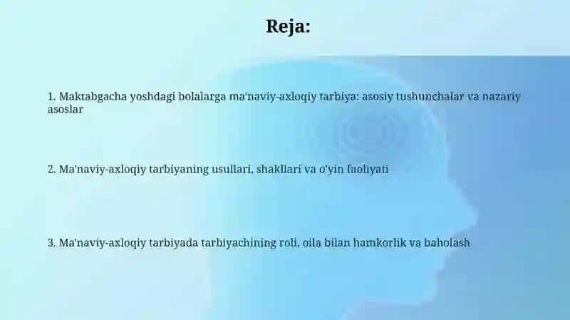 Maktabgacha yoshdagi bolalarning manaviy va axloqiy tarbiyasi 2
