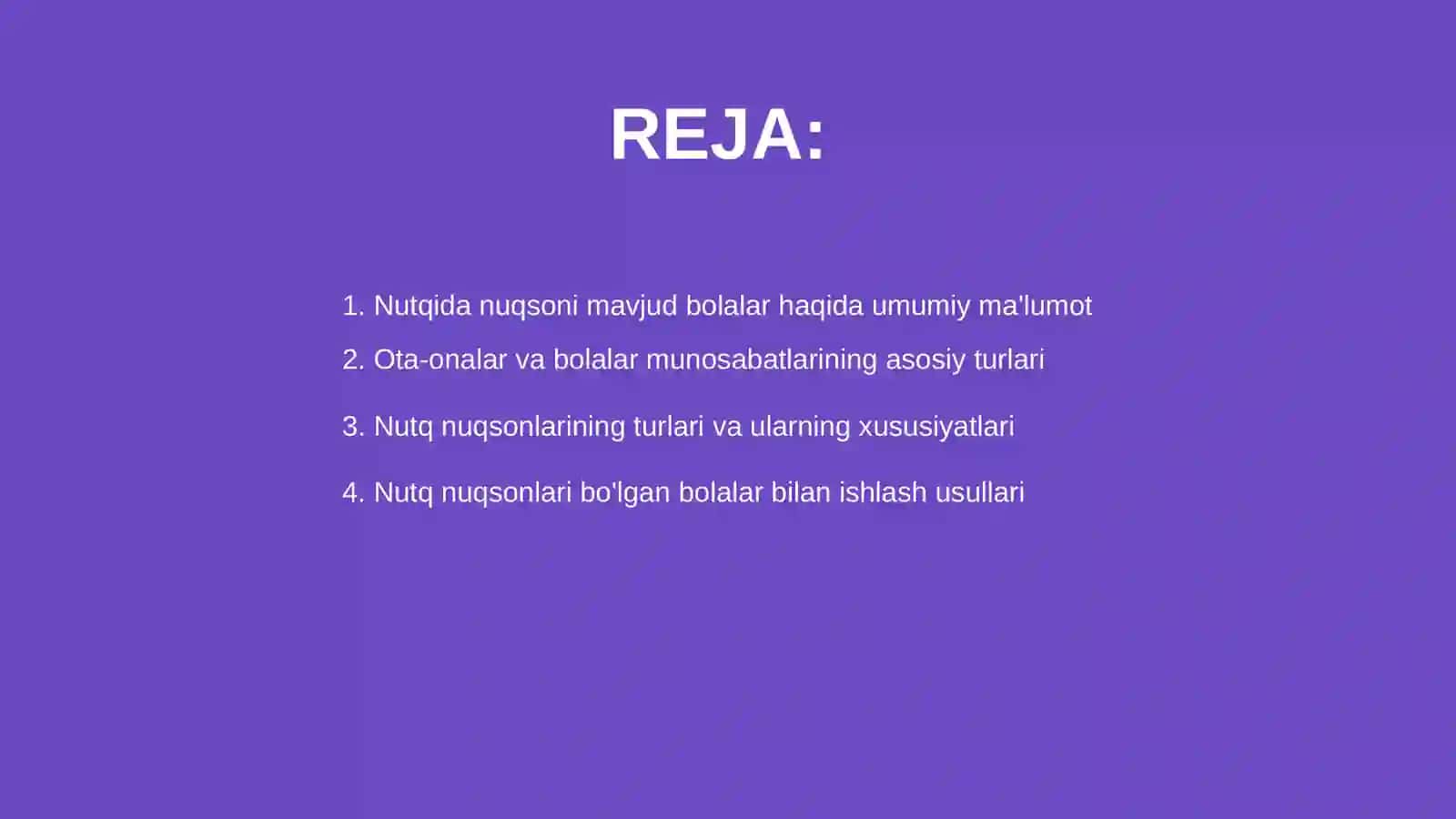 Nutqida nuqsoni mavjud bolalar va ota ona munosabati tipologiyasi 2