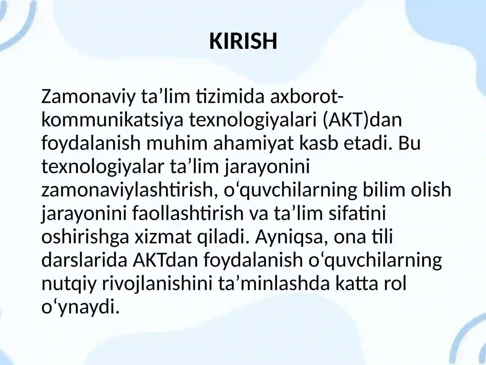 ONA TILI DARSLARIDA QO‘LLANILADIGAN AXBOROT-KOMMUNIKATSIYA TEXNOLOGIYALARI 2