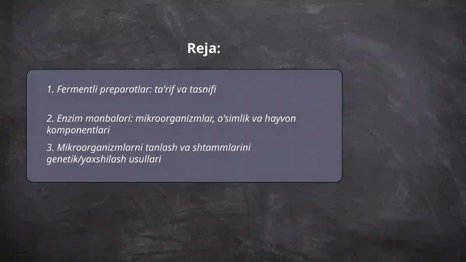 Fermentli preparatlar ishlab chiqarish texnologiyasi 2