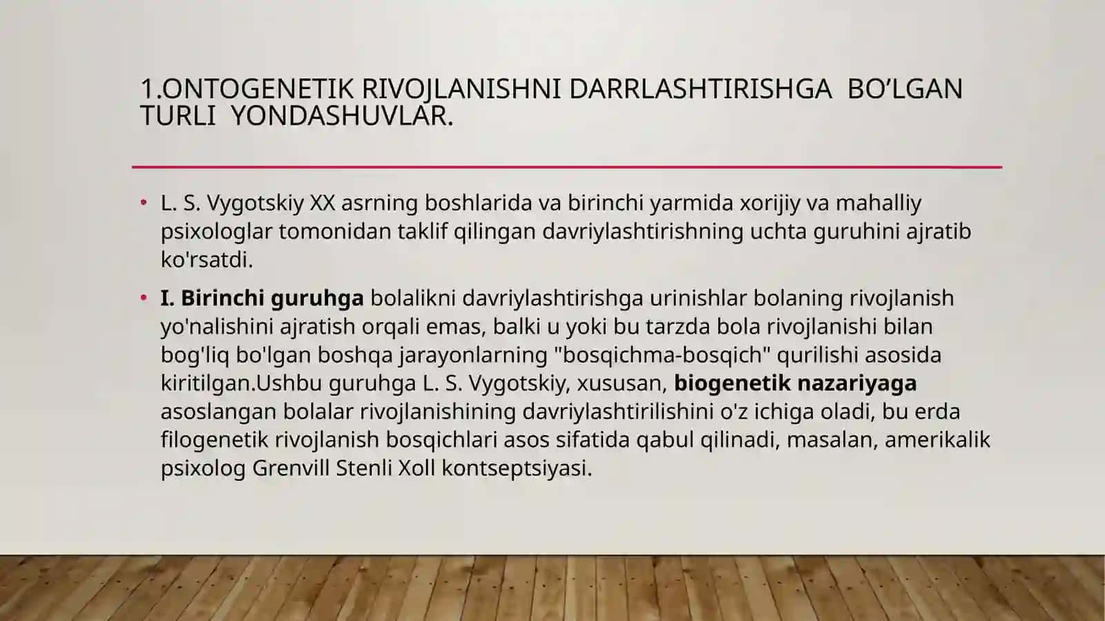 Rivojlanishning yosh davrlari 2