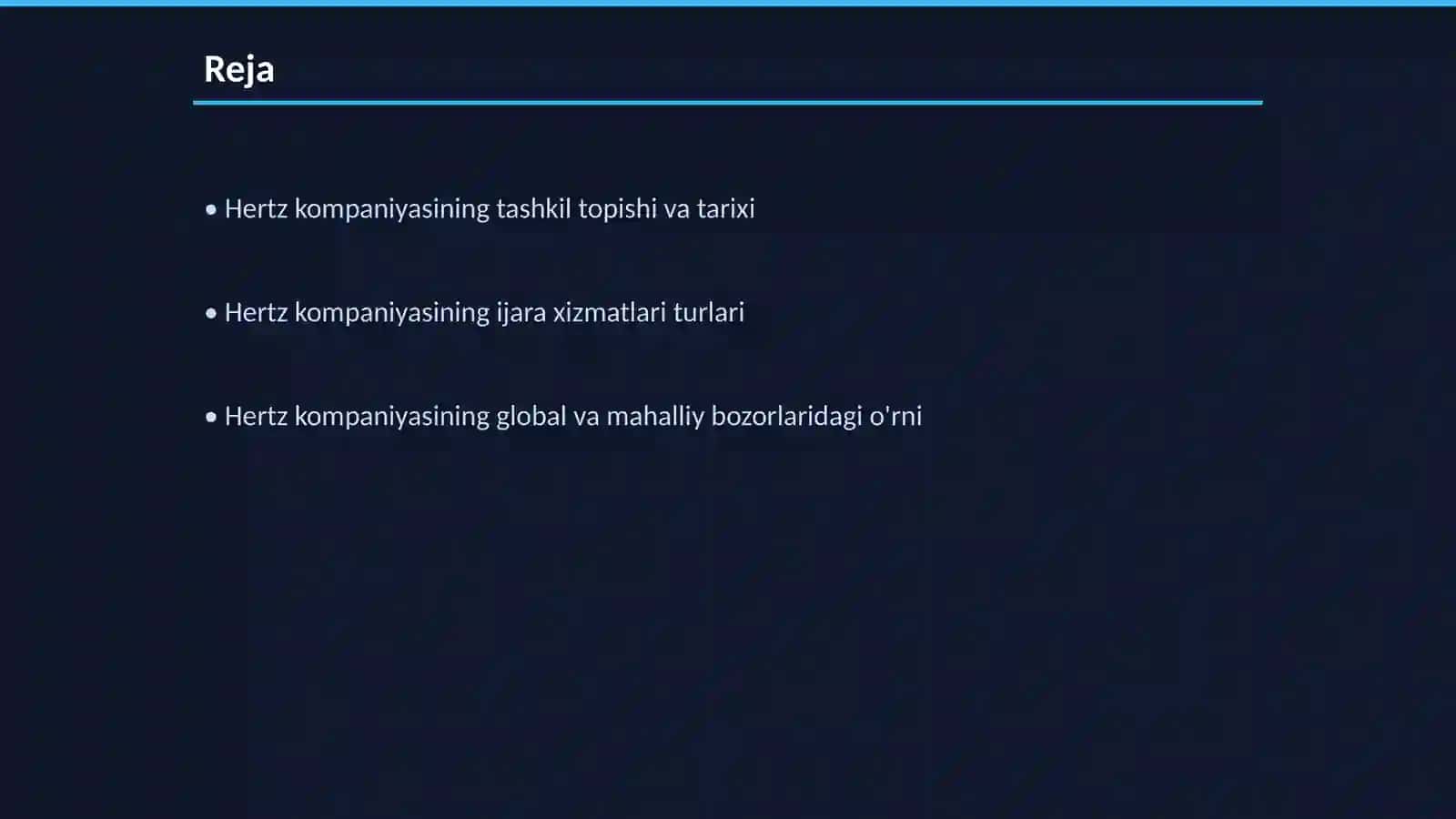 Hertz kompaniyasi ijara xizmatlari 2
