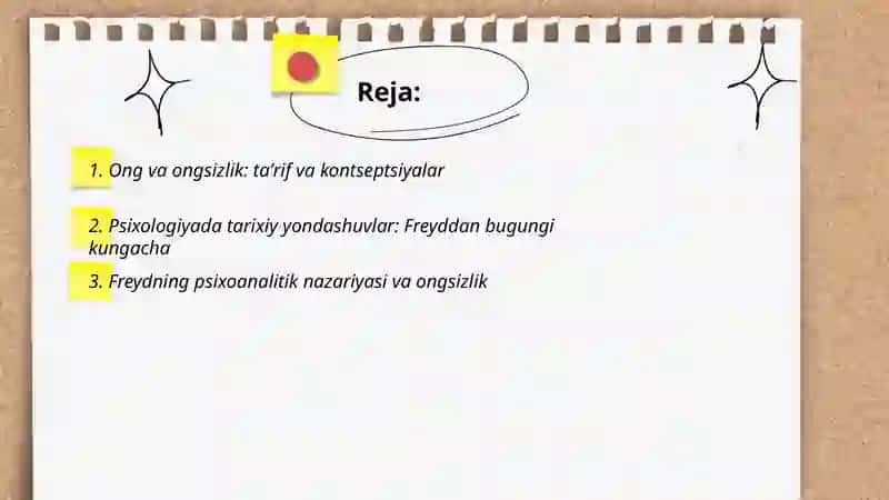 Psixologiyada ong va ongsizlik muammosi 2