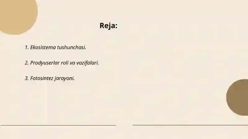 Ekosistema tushunchasi 2