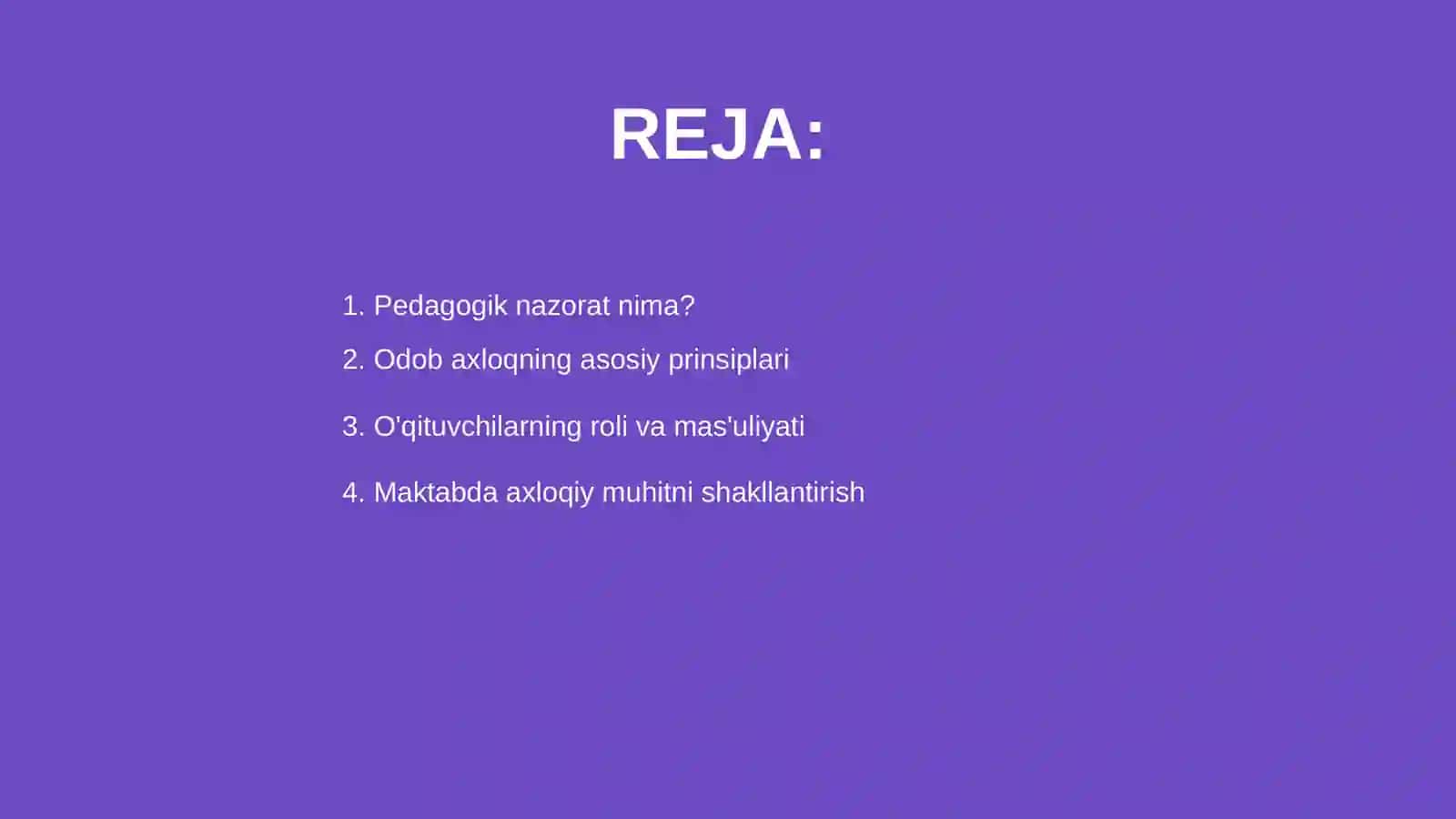 Pedagogik nazorat va odob axloq 2