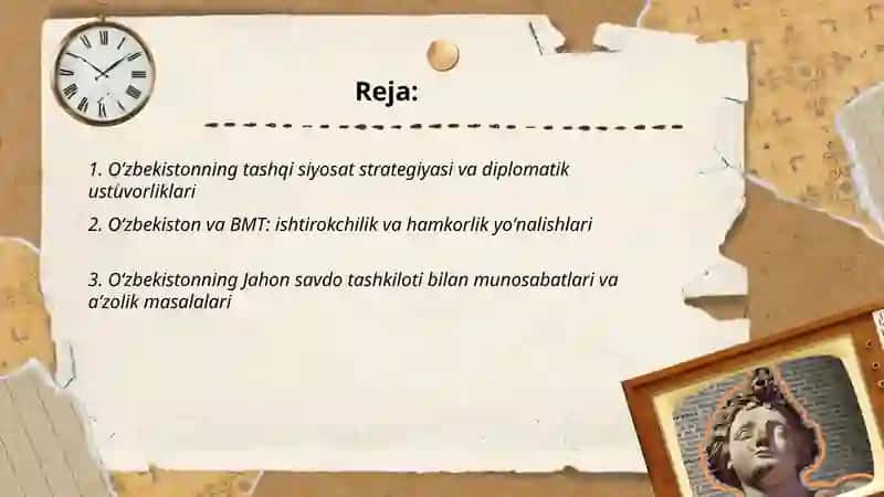 Oʻzbekiston va Jahon hamjamyati 2