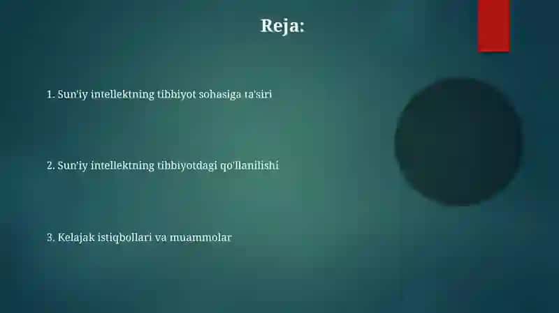 Suniy intellektning tibbiyot sohasiga ta'siri 2