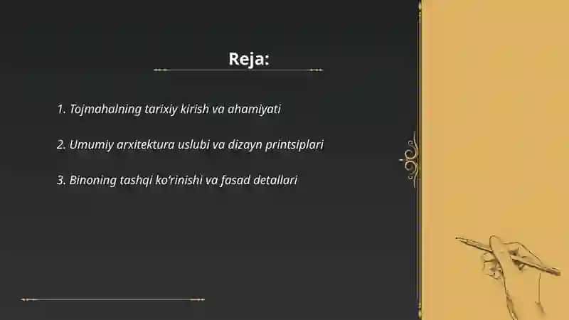 Tojmahal haqida maʼlumot yozish kerak 2