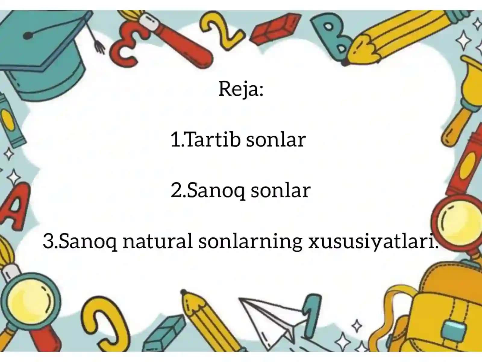 Tartib va sanoq natural sonlar 2