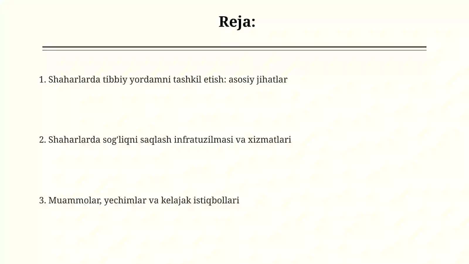 Tibbiy yordam ko'rsatish 2