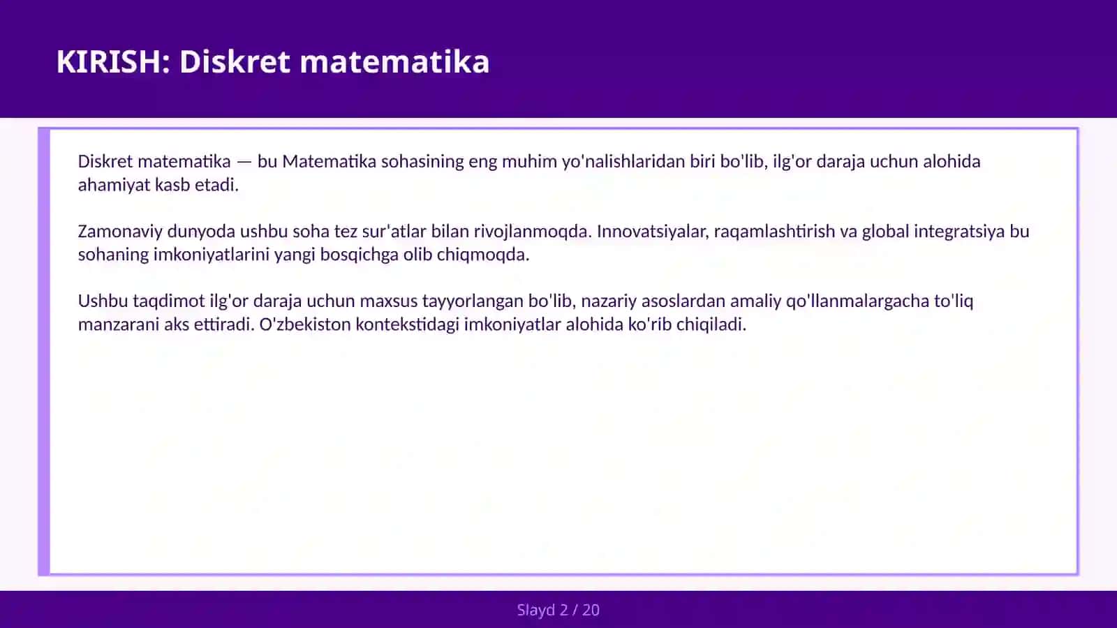 Diskret matematika 2