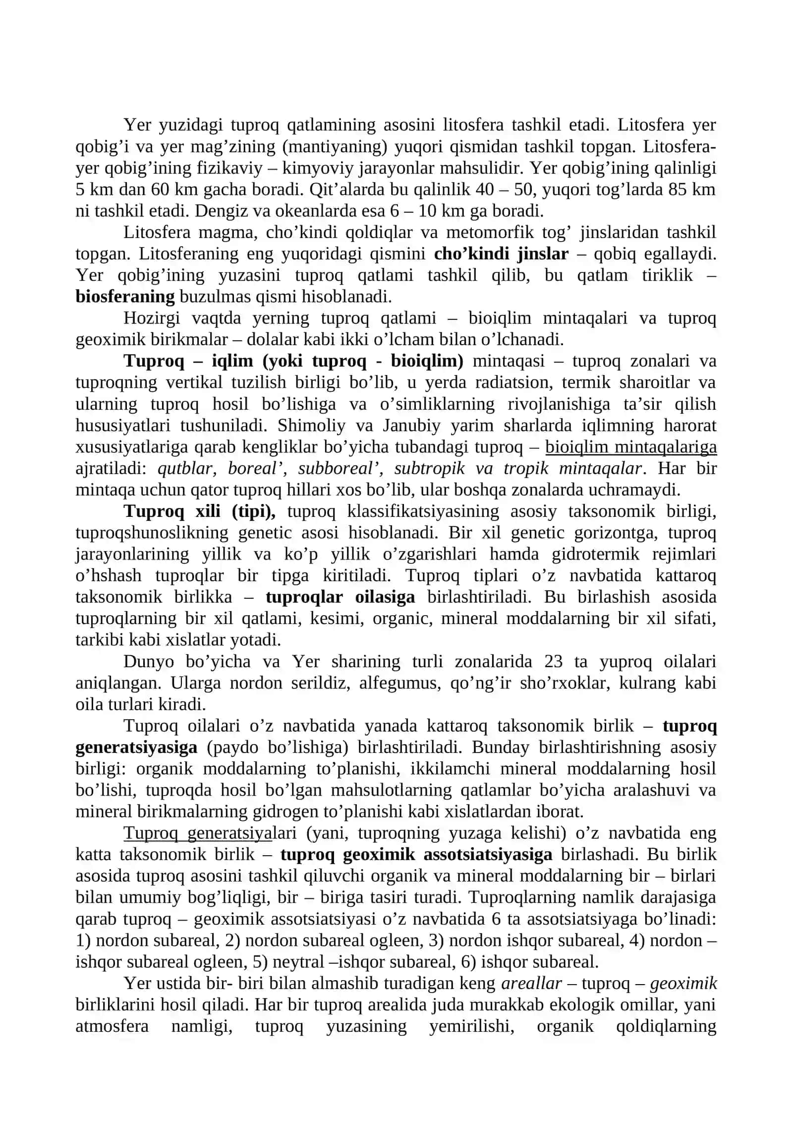 Tuproq ekologiyasi 2