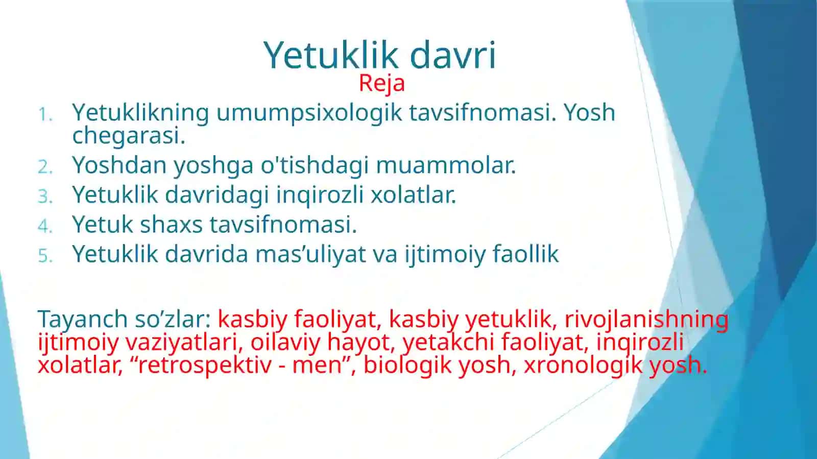 Yetuklik davri 2