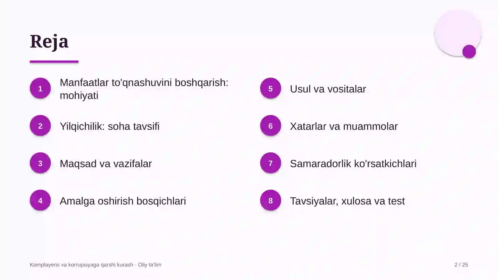 Yilqichilikda manfaatlar to'qnashuvini boshqarish 2