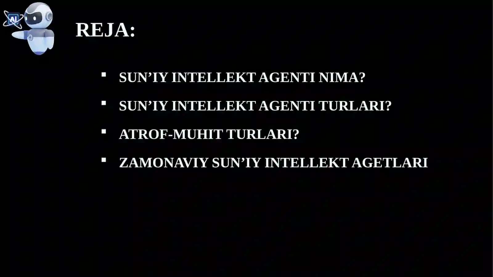 SUN’IY INTELLEKTDAGI AGETLAR 2