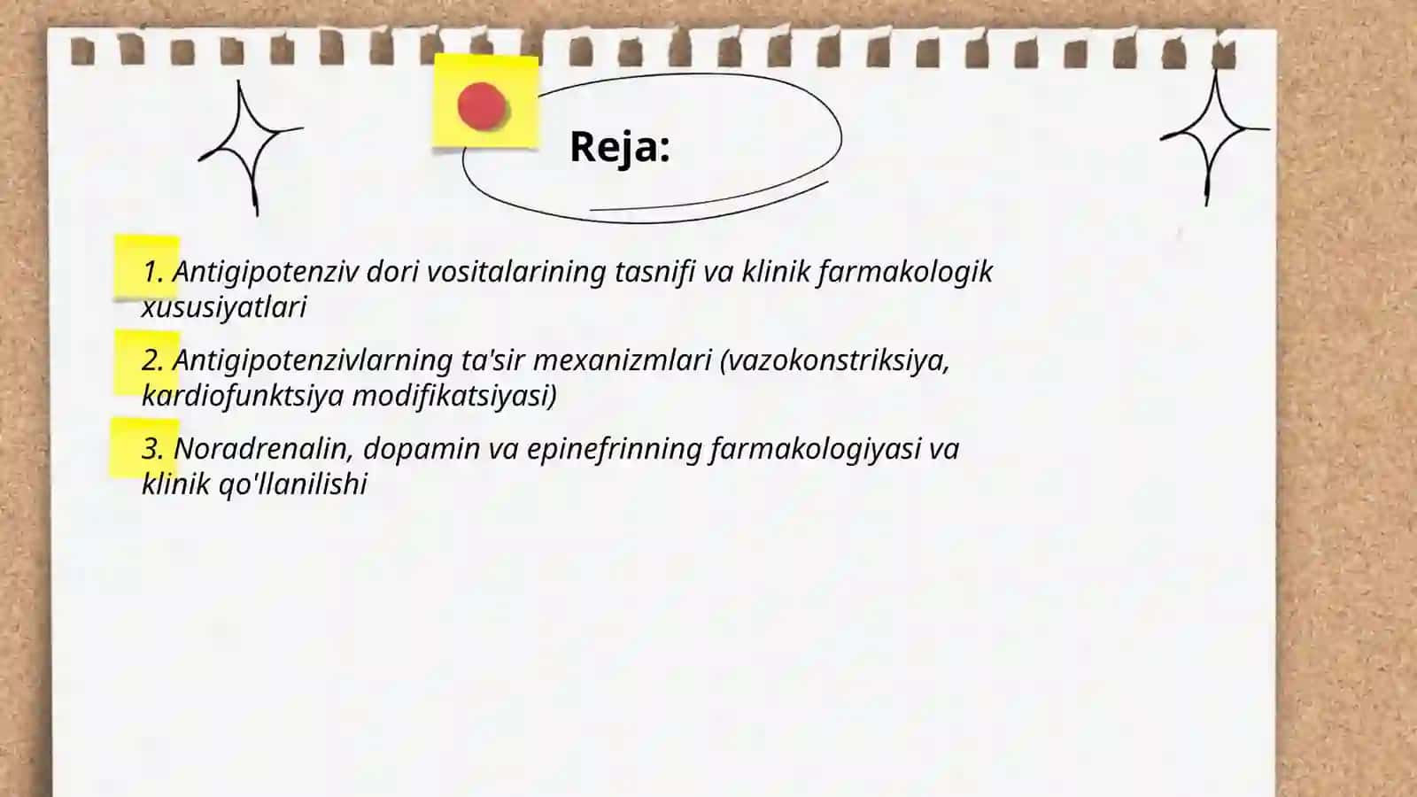Antigipotenziv dori vositalarining klinik farmakologiyasi 2