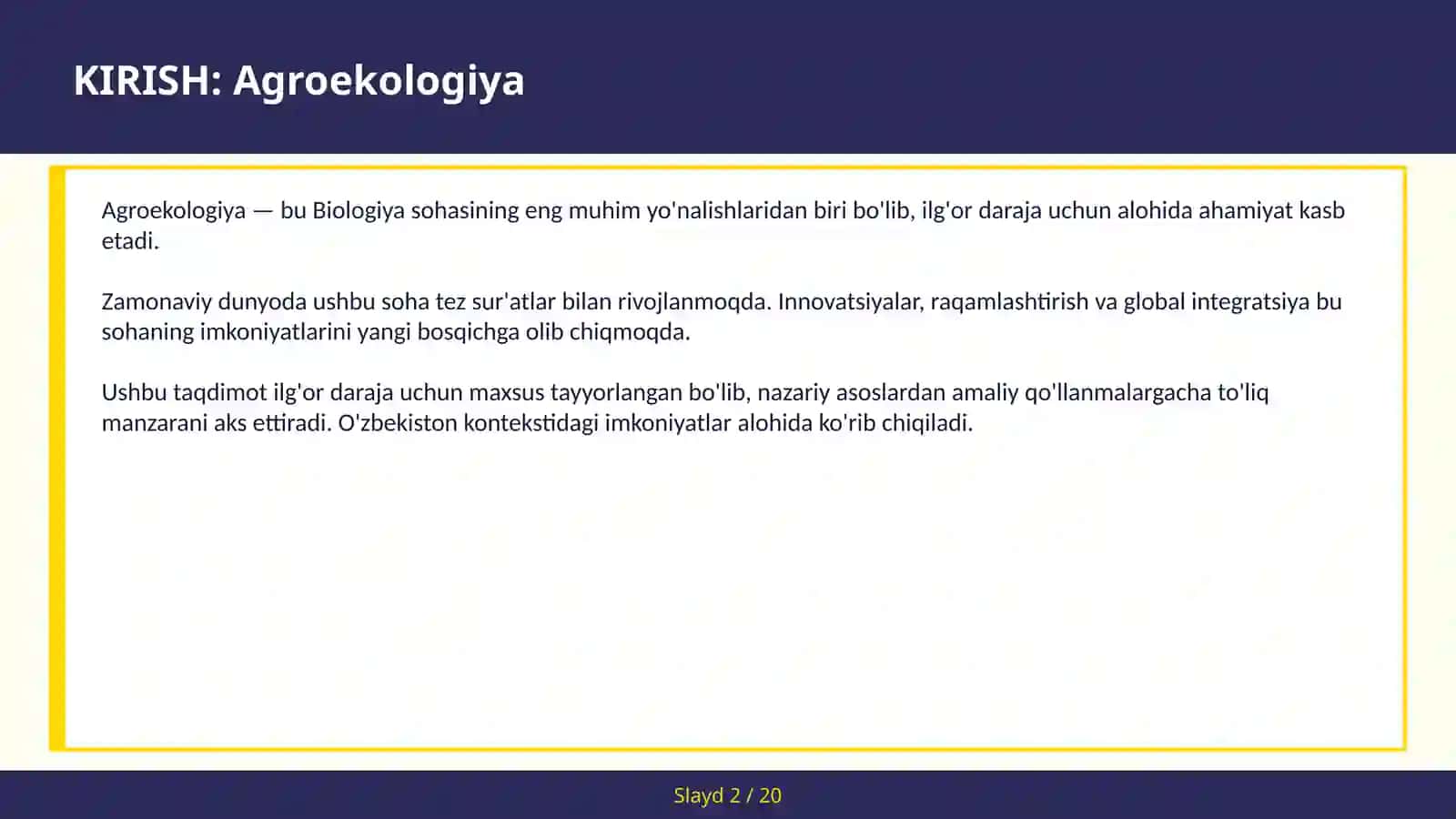 AGROEKOLOGIYA 2