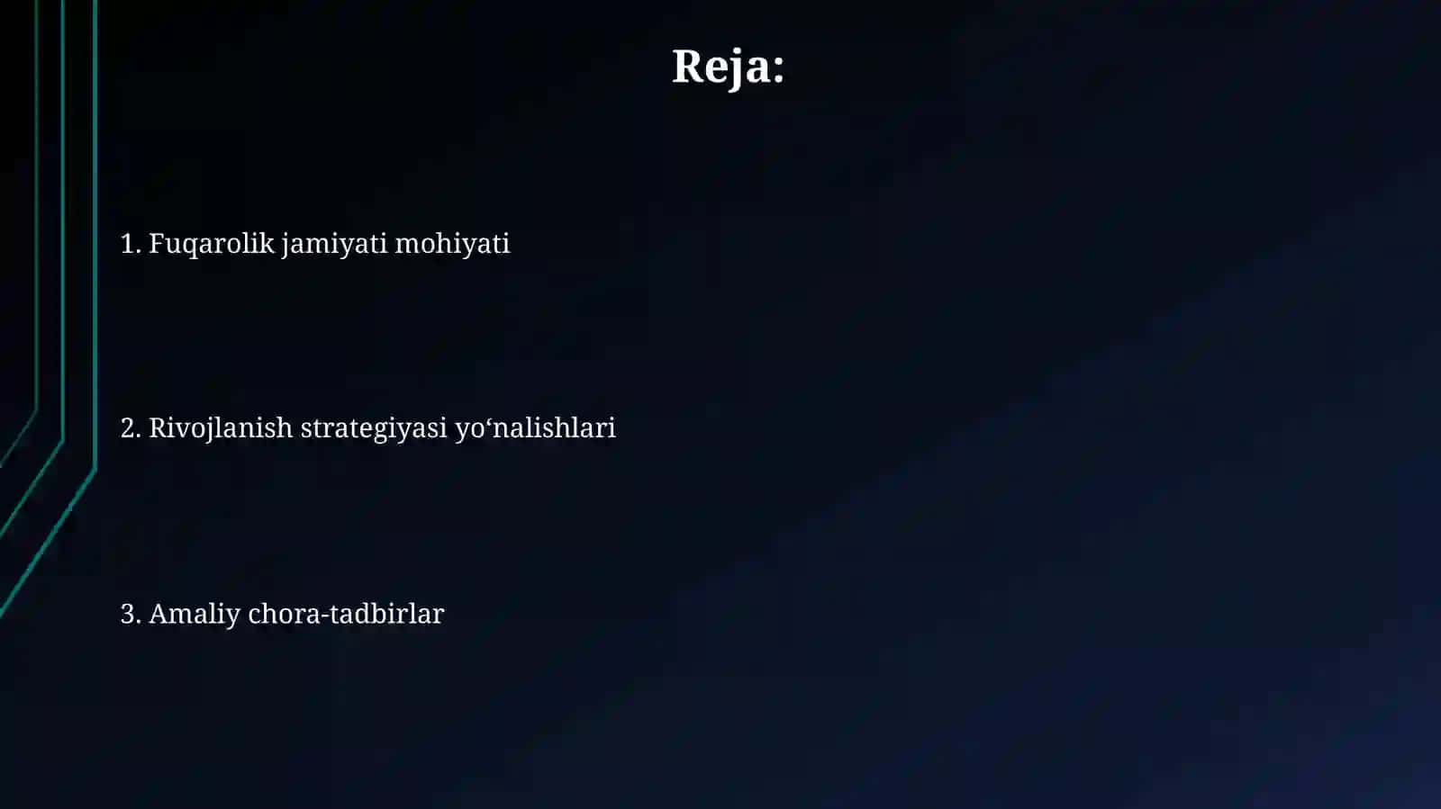 Fuqarolik jamiyatini yanada rivojlantirish bo‘yicha rivojlanish strategiyasi 2