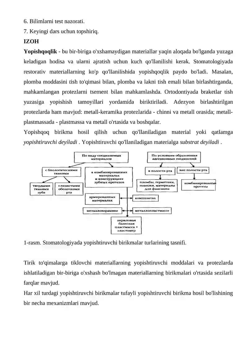 Adezyon tushunchasi 2