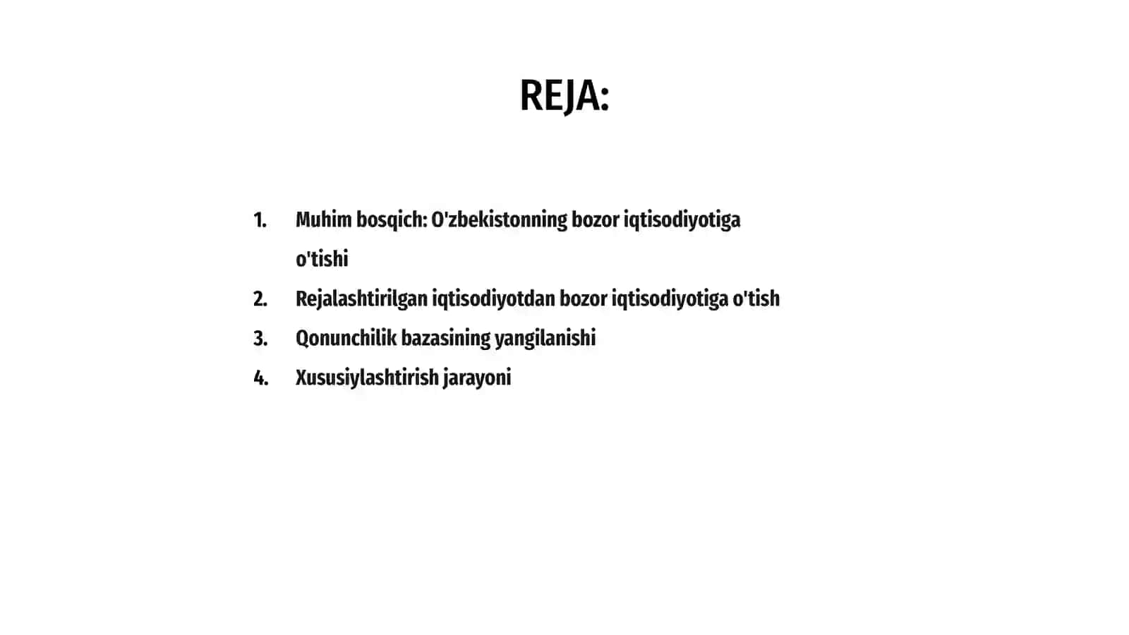 O'zbekiston Respublikasi bozor munosabatlariga o'tishi 2