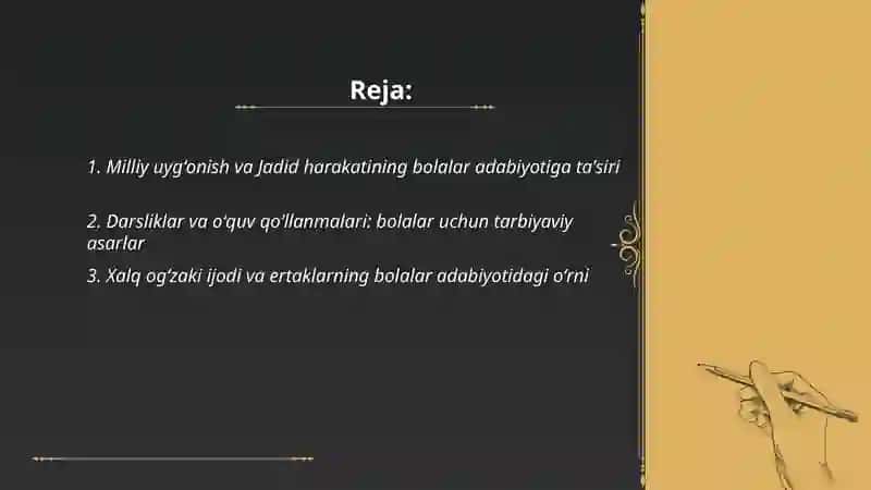 Milliy uygʻonish davri oʻzbek bolalar adabiyoti 2